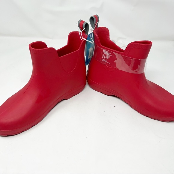 😻NWT Totes Cirrus Waterproof Ankle Rain Boots Red - Picture 7 of 8